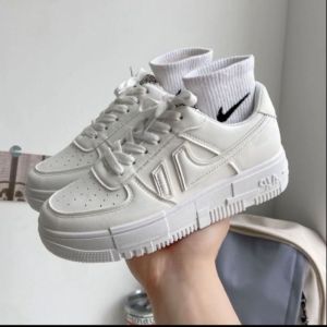 Sepatu Sneakers Wanita Sekolah Sepatu VL Bertali Fashion Ringan Hitam Putih Sport Shoes Sneaker