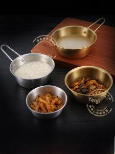 Korean Style Stainless Steel 304 Rice Bowl Soup Bowl with Handle Restaurant Special Hot Cold Beer Bowl Cooking Utensils