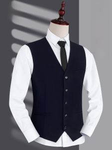 ROMON | เสื้อกั๊กผู้ชาย Romon สำหรับงานแต่งงาน ผ้าฝ้ายผสม สีสันสดใส ทรงหลวม แขนยาว ปกติ ฤดูร้อน 2023 เสื้อกั๊กแบบลำลองสำหรับผู้ชาย