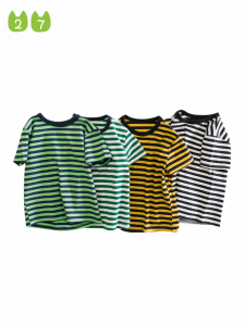 27Kids | Boys Stripe Design T-shirts Short Sleeved