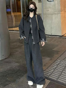 Elegant French Design Korean Style Velvet Women Suit
