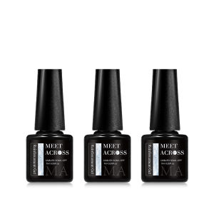 พบกับข้าม 7ml เสริมเจลเล็บ Self-Leveing ยาวนานใสเล็บเคลือบเงาสําหรับการออกแบบเล็บ