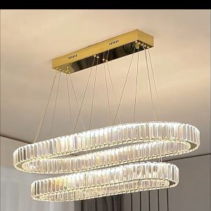 Lampu Hias Kristal K9 Gantung Minimalis Modern 3 Warna LED Gaya Nordic Lampu Hias Gantung Rumah Tempat Untuk Dekorasi Ruang Makan/Ruang Tamu