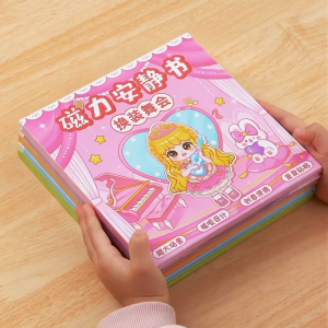 EasyB | Princess Series 5pcs Magnetic Quiet Book - Dress Up Party Castle Princess Food Kitchen Pet Hospital Princess Garden