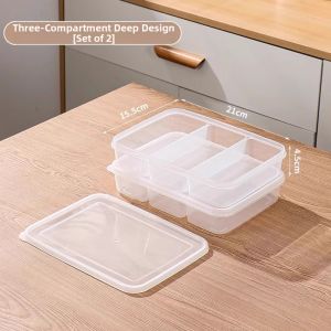 Space Saving Compartmentalized Food Storage Box