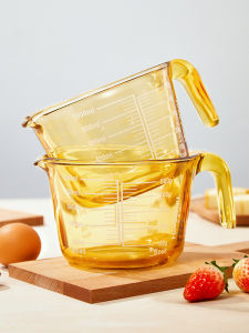 Cốc Đo Thủy Tinh Cấp Thực Phẩm Để Làm Bánh Chịu Nhiệt Độ Cao Công Suất Lớn Cân Cốc Milliliter Dụng Cụ Nhà Bếp