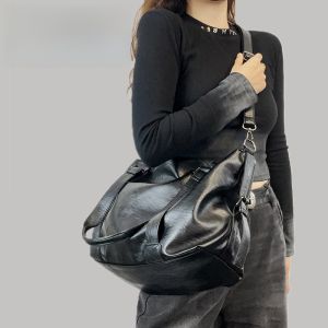 Ur Soft Leather Tote Female 2024 New Arrival A4 Class Work Clothing Large Capacity Travel Messenger Bag Work Clothing Large Shoulder Bag