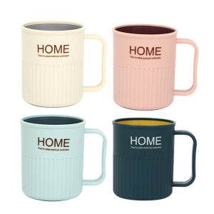 4 สี แข็งแรง แก้วบ้วนปาก - แก้วใส่แปรงสีฟัน ลายภาษาอังกฤษ - แก้วน้ำ, แก้วน้ำดื่ม, แก้วแปรงฟัน, ถ้วยแปรงฟัน