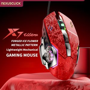 NexusClick 2026 New Wired Gaming Mouse 6 Buttons RGB Colorful Lighting 7200 DPI Ergonomic Mice for PC Computer Mac iOS Office G