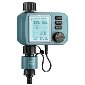 INKBIRD HO-WT-1 Programmable Automatic Digital Water Timer Irrigation System with Water Flow Meter Unlimited Manual Watering Rain Delay for Lawn Garden Greenhouse