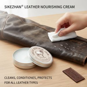 Leather Jacket Care Cream – Lanolin Nourishing Balm Transparent Conditioner To Restore Waterproof & Protect Leather Coats