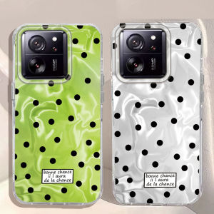 Black Circular Dots Water Texture Women Girls For Xiaomi 13T 14T Pro 11 Lite NE Poco X5 X6 X7 M6 C65 C61 M5S Phone Case Cover