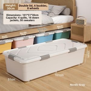 CHIZHIDU | Large Under-bed Drawer-type Storage Box With Wheels