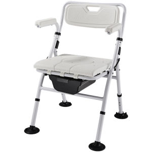 JIAWENHUA | Foldable Wall-Mount Free Shower Chair for Elderly Pregnant and Disabled People
