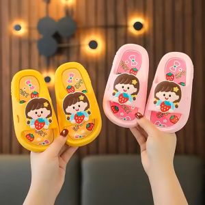 XinYanShop Kids slippers childrens boys cartoon cute non-slip thick-soled soft-soled home shoes