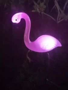 Solar Flamingo Garden Lights Neon Flamingo Tree Lights Landscape Courtyard Lamp Garden Decorative Lights Outdoor Stake Light
