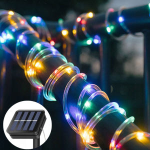 Solar LED Rope Lights Fairy Tube Light String Outdoor Waterproof 8 Mode 5M/10M/20M Light for Home Garden Christmas Wedding Decor