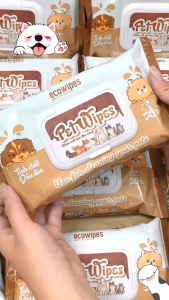 KHO THỦ ĐỨC_Combo 03 gói khăn giấy ướt lau vệ sinh thú cưng Pet EcoWipes 50 tờ