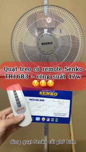 Quạt Treo Tường Cao Cấp Senko TR1628 - Công Suất 47w - Có Remote Điều Khiển Từ Xa - Hàng Chính Hãng - Bảo Hành 24 Tháng