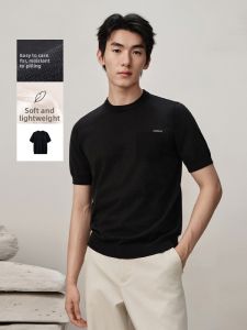 Simple Black Short Sleeve T-Shirt Comfortable Loose-Fitting
