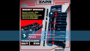 APR Rachet sock 1/2inch deep impact 8mm-24mm panjang doff titanium sok set