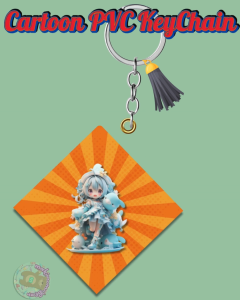 Customize Cute 3D girls Square Keychain with Tassel - Sold per pc - 40 Different Designs - Accessories Decorations and Souvenirs