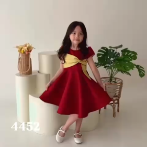 Two Mix - Baju Gaun Dress Anak Natal Perempuan Satin Cantik Mewah 1-12 Tahun 4452