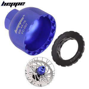 HEPPE จักรยานเบรค Centerlock แหวนล็อคติดตั้งและถอดเครื่องมือ Lockring Remover Dual-ใช้ประแจสําหรับ SHIMANO Lockring BB52