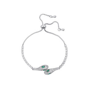 Adjustable Snake Shape Pull out Bracelet for Women Luxury Minimalist Snake Head Design Autumn Winter Fashion Jewelry Accessory