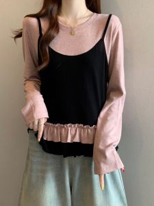 Áo Dài Tay Giả Hai Mảnh Cho Phụ Nữ Béo