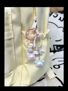 Sanrio Hello Kitty Keychain Cute Cartoon Melody Kuromi Cinnamoroll Doll Pendant Decoration Keyring Jewelry Girl&Child Gifts Toy