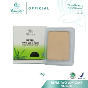 Claresta Refill Two Way Cake Natural Classic DNA SALMON (BENTUK KOTAK)