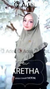 Jilbab instan Aretha Oriiginal Adel Hijab ▪ Kerudung Rempel Pet Antem ~ 433