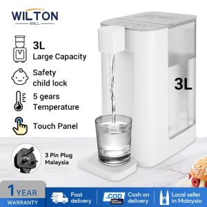 3 pin plug 即热式饮水机 XIAOMI 3L Instant Hot Water Dispenser Home Desktop Water Dispenser Mini Portable Tea Making Bar One-button Intelligent Speed Heating 5-stage Water Temperature Electric Kettle