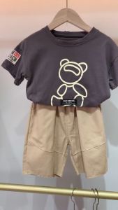 bambeau baby boy clothes sets Children short-sleeved clothes sets cotton Casual Boys clothing sets baju baby boy