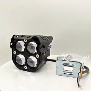 MOFOX D2-1 Laser Gun 80W Motorcycle LED Light White & Yellow High/Low Beam Waterproof Mini Driving Light Work Red Blue Angel Eyes DRL For Motorcycle Car
