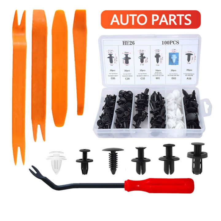 Car Retainer Clip Door Clips Fastener Push Trim Plastic Clips Pin Rivet Bumper - Foto 8