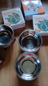 PetStern ชามอาหารแมว ชามสแตนเลส 2ชั้น มีชามส ทรงยกสูง ทําความสะอาดง่าย มีขอบยางกันลื่น ชามใส่อาหารสำหรับสัตว์เลี้ยง