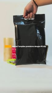 PLASTIK ZIPLOCK / KLIP POND UK. 30X38 + 7CM POLOS Warna PUTIH isi 100 lembar