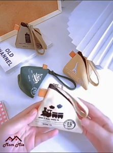 [MỚI] Túi mini vintage HÌNH TAM GIÁC đựng son thỏi mỹ phẩm size nhỏ kết hợp làm móc khóa xinh xắn - I046. Lipstick bag