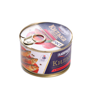 Deep Sea Mackerel in Tomato Juice And Oil Canned Fish Snack Ready to Eat Russian Brand Fish Canned Food Seafood Specialty