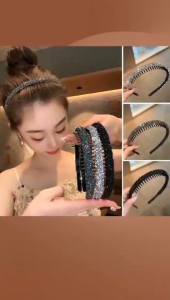 ที่คาดผม ประดับเพชร คริสตัล ที่คาดผมแฟชั่น ที่คาดผมเกาหลี หุ้มกันลื่น เครื่องประดับแน่น กระทบแสงระยิบระยับ เกรดพรีเมี่ยม หลากหลายสี