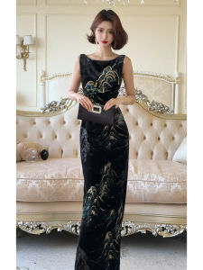 SHANGSHA | Chinese Style Modern Qi Pao Formal Dress Women