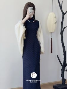 Măng Tô Knit Đa Năng Phong Cách Retro Qipao