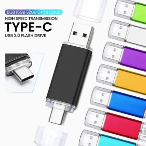 Jaster | TYPE-C USB 3.0 Flash Drives 128GB 32GB 2IN1 Memory Stick 64GB 32GB 16GB Wedding Gift Pen Drive 8GB 4GB USB Stick Pendrive U Disk