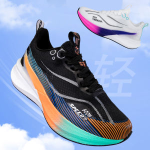 2025  New Men Running Shoes Carbon Board Marathon Shoes Women Shock Absorption Ultra-Light Rebound Sports Shoes