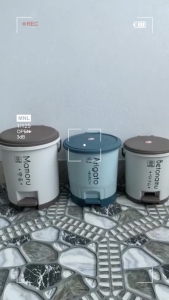 Thùng Rác Tròn Đạp Chân Việt Nhật 8022/23/24/29 Bật Rác Nhựa Nắp Tròn Thông Minh Tiện Lợi