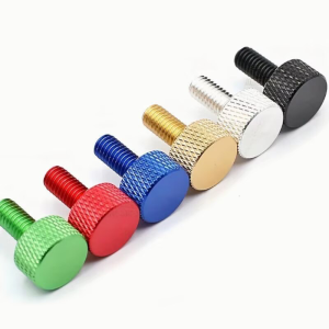 1pcs Aluminum Alloy Colorful Knurled Hand Screws M6 M6X12 Computer Cabinet Adjustment Screws without Tools Thumb Screws