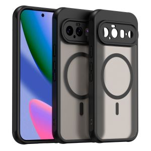 Ốp Điện Thoại Từ Tính Trong Suốt Mờ Cao Cấp Cho Google Pixel 11/10/9 Pro XL Tương Thích Sạc Không Dây Với 9A/10A - Vỏ Bảo Vệ