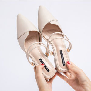 Giày Sandal Đế Bệt Thời Trang Cho Nữ Giày Sandal Đế Bệt Có Gót Cao Gót Thường Ngày Có Thể Thay Đổi Hai Cảm Giày Sandal Mùa Hè